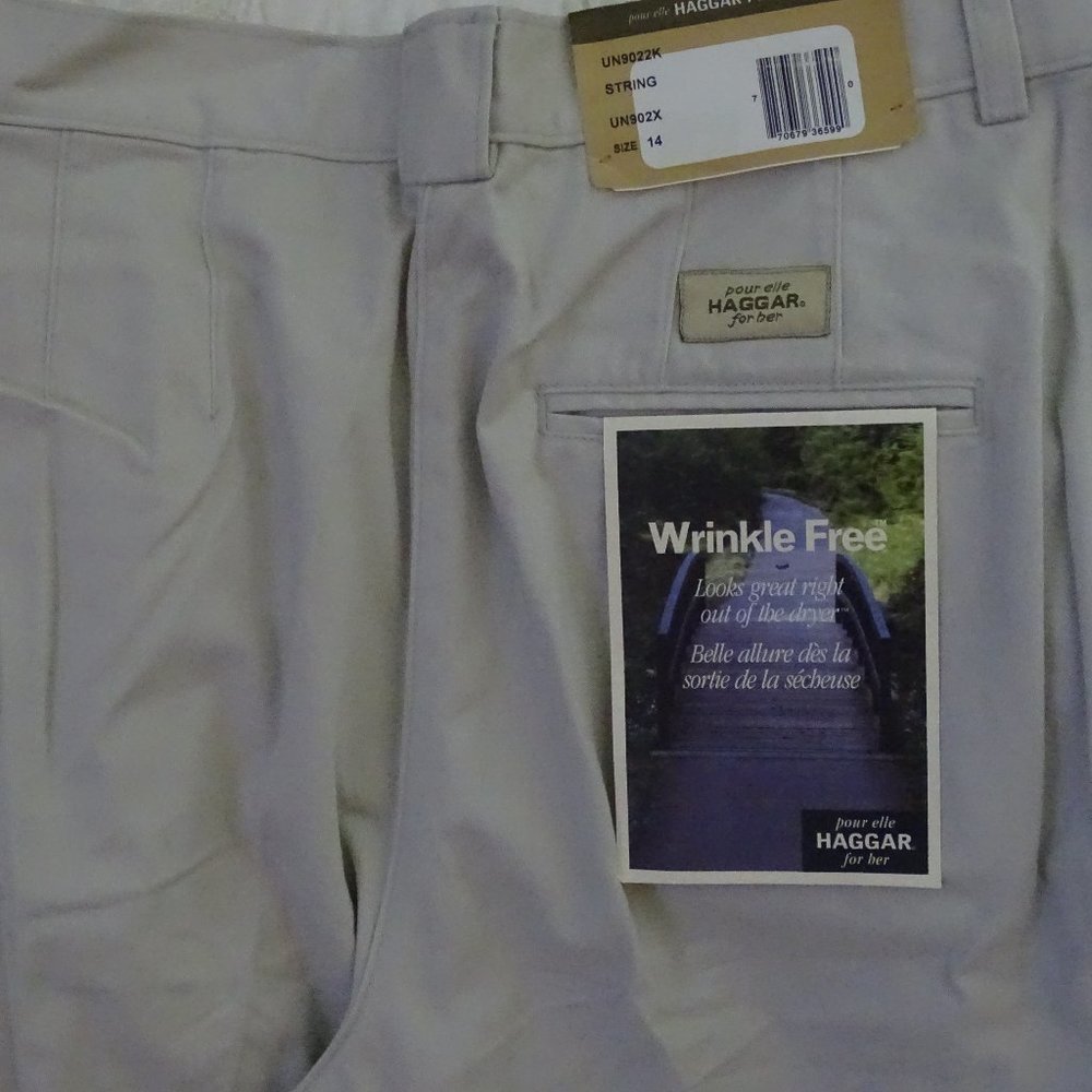Haggar Petite For Her Wrinkle Free Size 14P Pants NWT